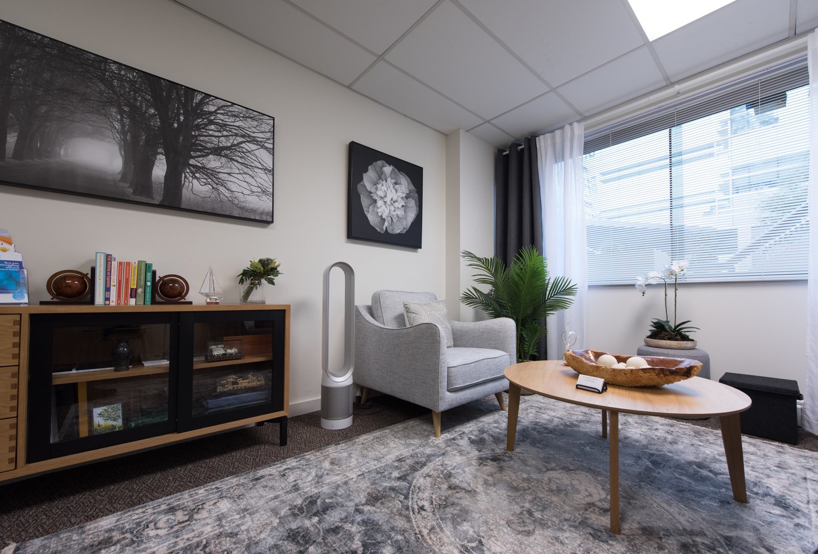Armchair and coffee table in a Perth Clinic consultation room